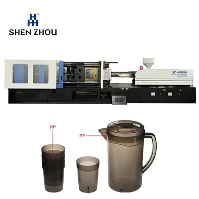 Kunststoff-Wasserkocher-Set, Saft-Teekanne mit Deckel, Spritzgießmaschine